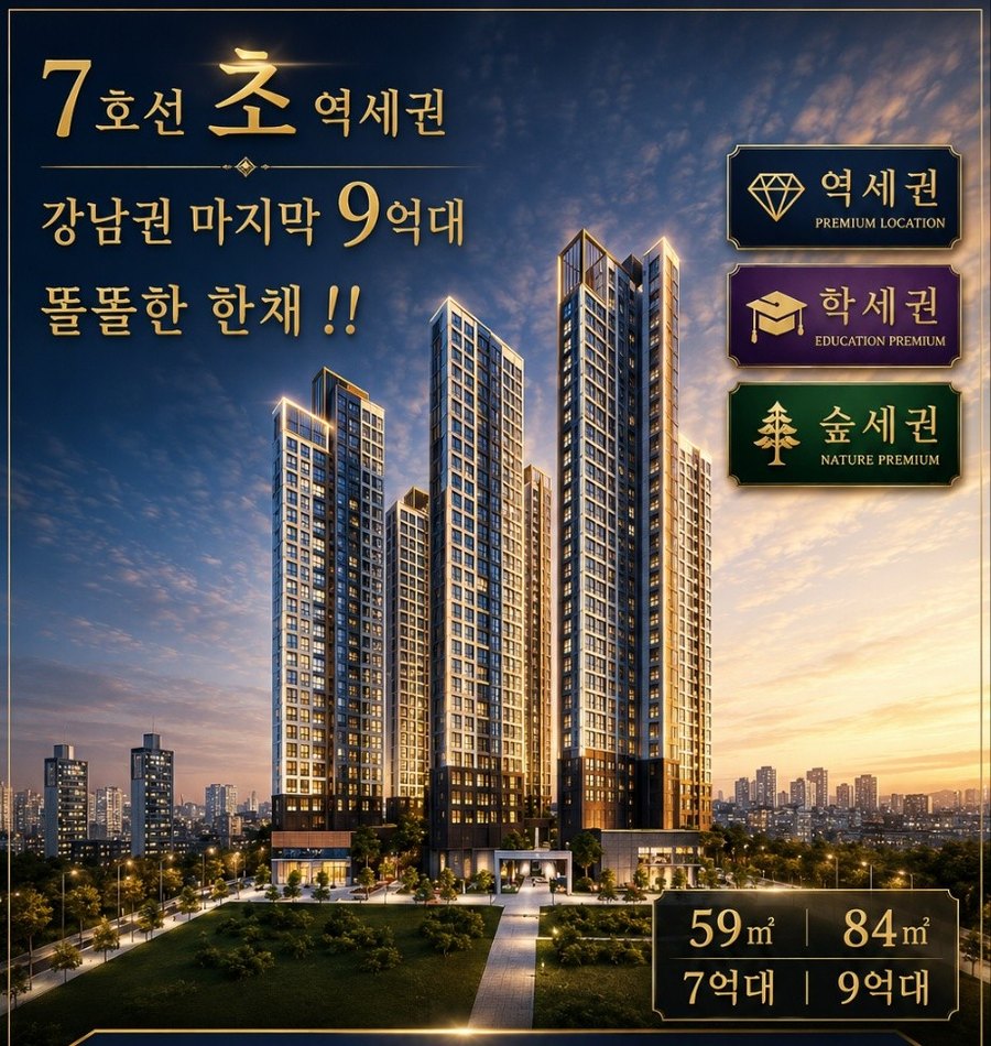 센트릭사당 키비주얼 - 7호선 초역세권, 역세권 학세권 숲세권 3대 프리미엄